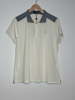 Ralph Lauren RLX Womens Golf Polo Shirt Size Large Preppy Linville GC NEW